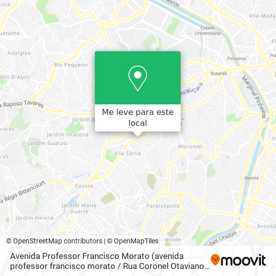 Avenida Professor Francisco Morato mapa