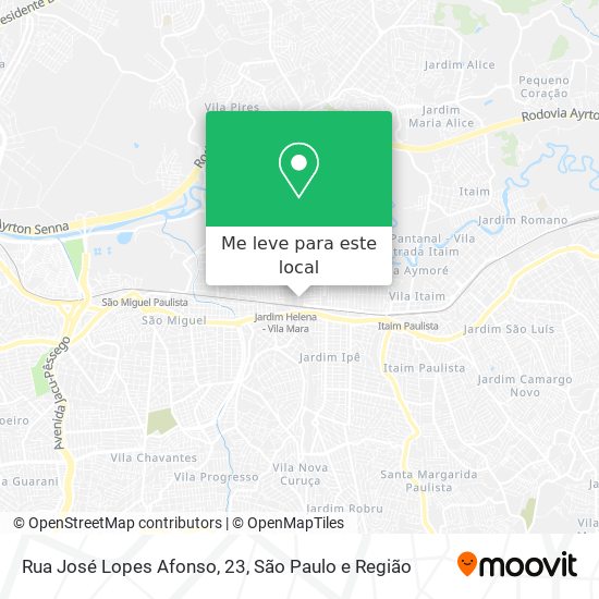 Rua José Lopes Afonso, 23 mapa