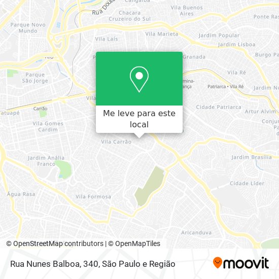 Rua Nunes Balboa, 340 mapa