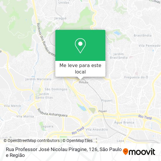 Rua Professor José Nicolau Piragine, 126 mapa
