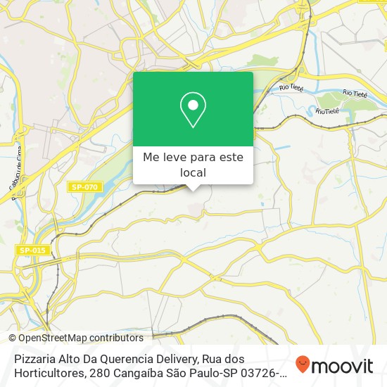 Pizzaria Alto Da Querencia Delivery, Rua dos Horticultores, 280 Cangaíba São Paulo-SP 03726-040 mapa