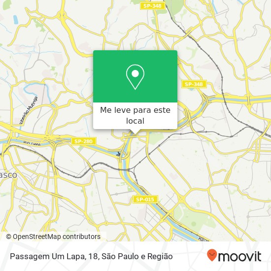 Passagem Um Lapa, 18, Vila Leopoldina São Paulo-SP mapa