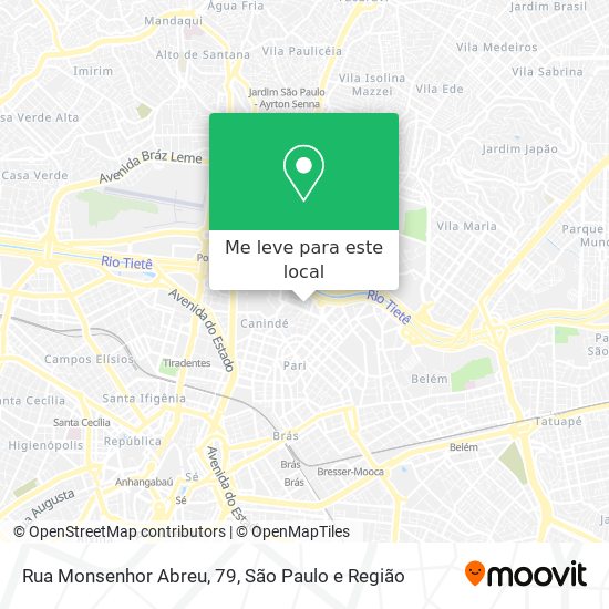 Rua Monsenhor Abreu, 79 mapa