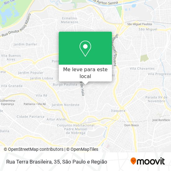 Rua Terra Brasileira, 35 mapa