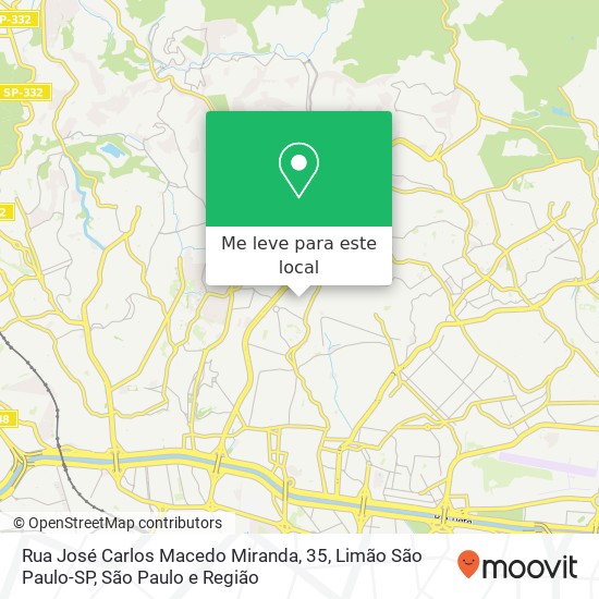 Rua José Carlos Macedo Miranda, 35, Limão São Paulo-SP mapa