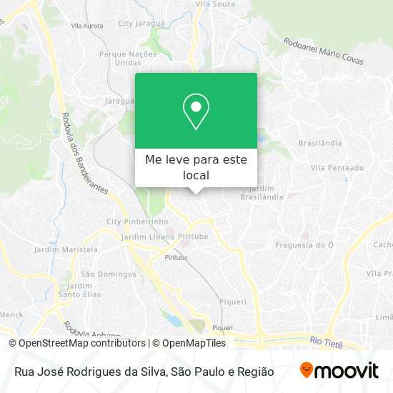 Rua José Rodrigues da Silva mapa