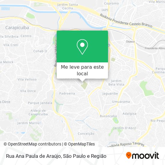 Rua Ana Paula de Araújo mapa