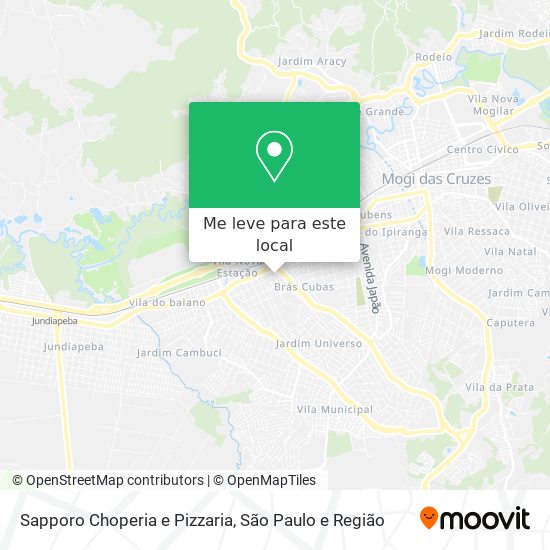 Sapporo Choperia e Pizzaria mapa