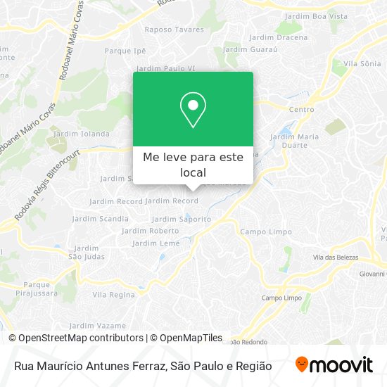 Rua Maurício Antunes Ferraz mapa