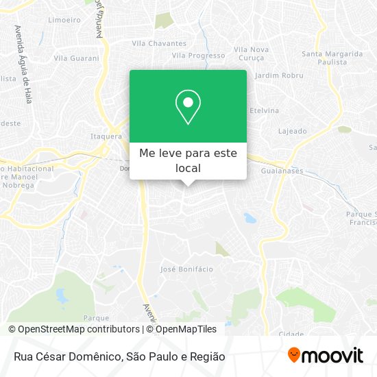 Rua César Domênico mapa