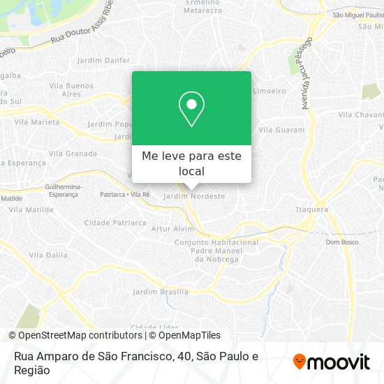 Rua Amparo de São Francisco, 40 mapa