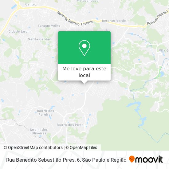 Rua Benedito Sebastião Pires, 6 mapa