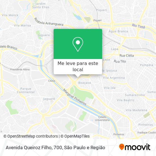 Avenida Queiroz Filho, 700 mapa