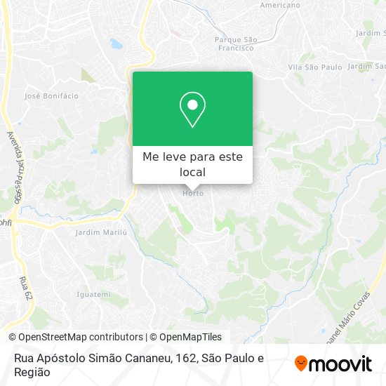 Rua Apóstolo Simão Cananeu, 162 mapa