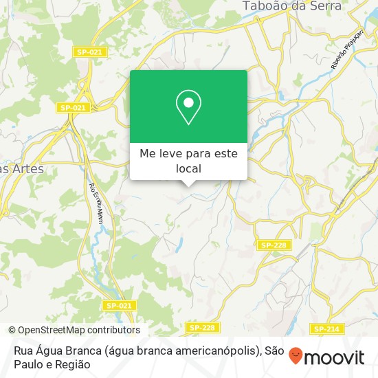 Rua Água Branca (água branca americanópolis), Jardim Valo Verde Embu das Artes-SP mapa