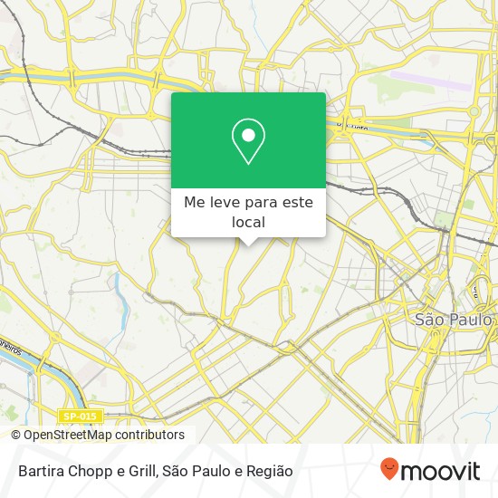 Bartira Chopp e Grill, Rua Bartira Perdizes São Paulo-SP 05009-000 mapa