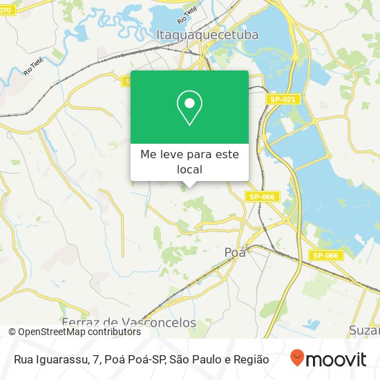 Rua Iguarassu, 7, Poá Poá-SP mapa