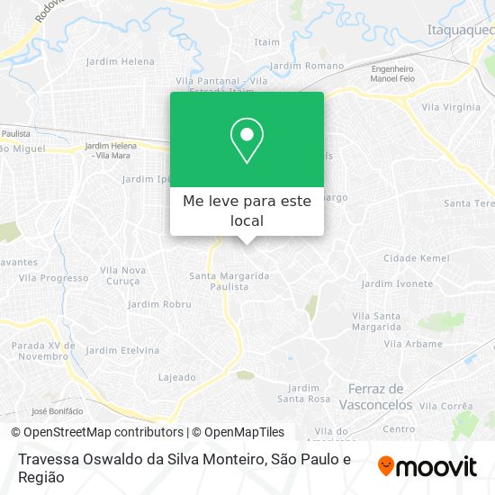 Travessa Oswaldo da Silva Monteiro mapa