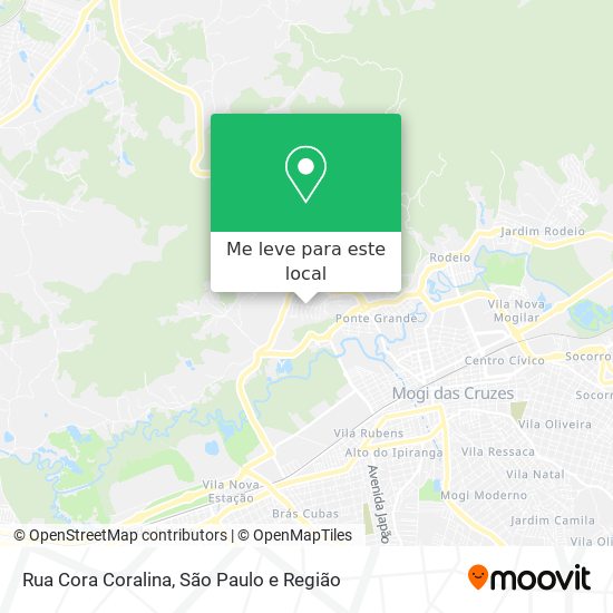 Rua Cora Coralina mapa