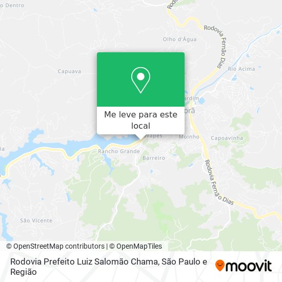 Rodovia Prefeito Luiz Salomão Chama mapa