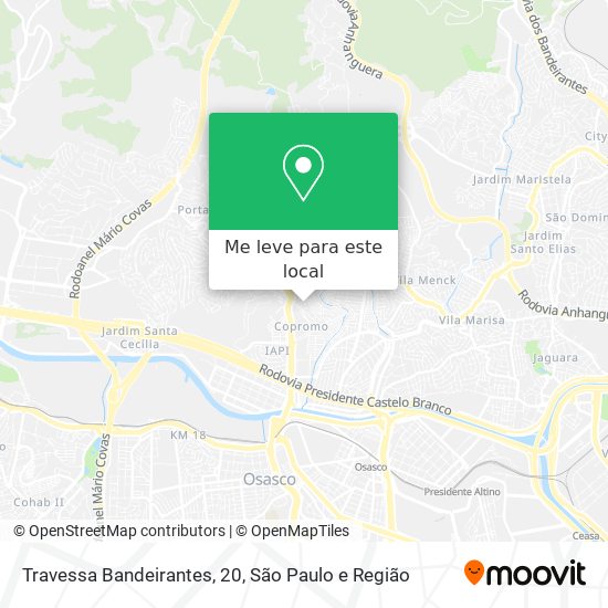 Travessa Bandeirantes, 20 mapa