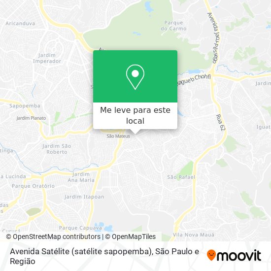 Avenida Satélite (satélite sapopemba) mapa