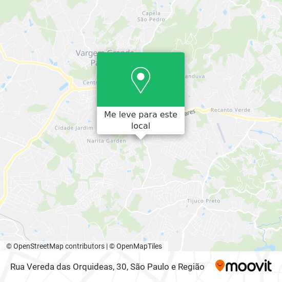 Rua Vereda das Orquideas, 30 mapa