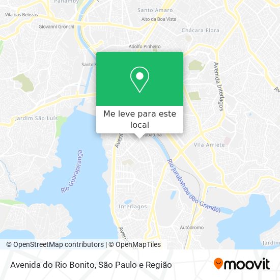 Avenida do Rio Bonito mapa