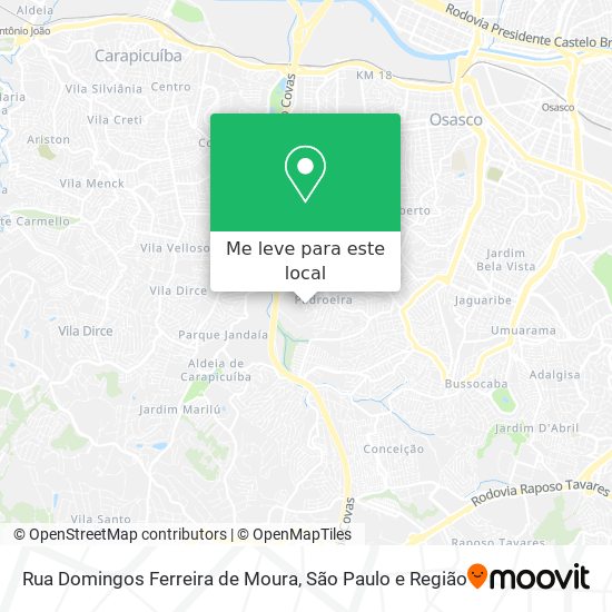 Rua Domingos Ferreira de Moura mapa