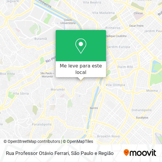 Rua Professor Otávio Ferrari mapa