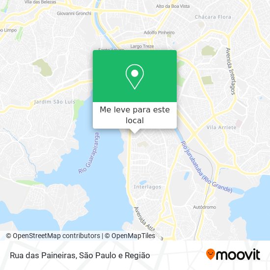 Rua das Paineiras mapa