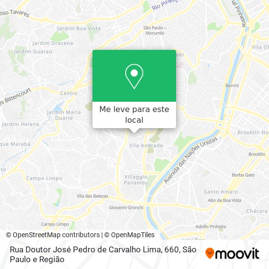 Rua Doutor José Pedro de Carvalho Lima, 660 mapa