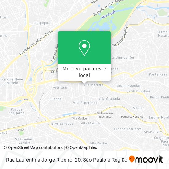 Rua Laurentina Jorge Ribeiro, 20 mapa