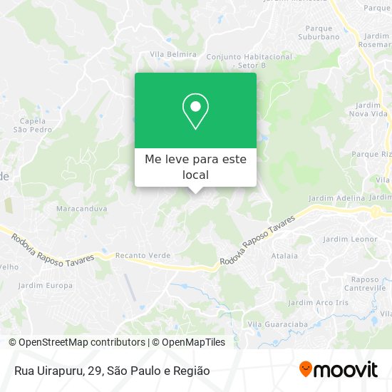 Rua Uirapuru, 29 mapa