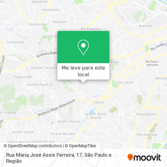 Rua Maria José Assis Ferreira, 17 mapa