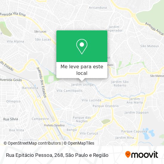 Rua Epitácio Pessoa, 268 mapa