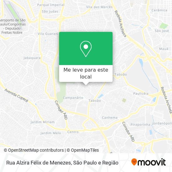 Rua Alzira Félix de Menezes mapa