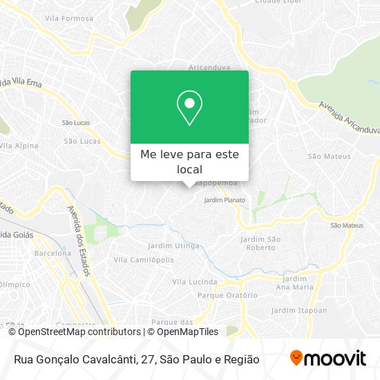 Rua Gonçalo Cavalcânti, 27 mapa