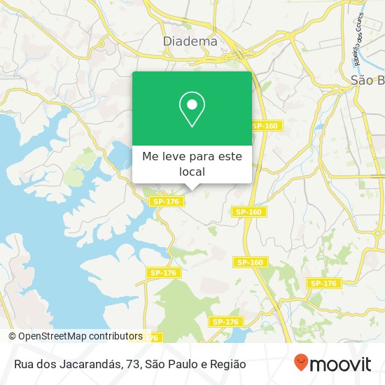 Rua dos Jacarandás, 73, Eldorado Diadema-SP mapa