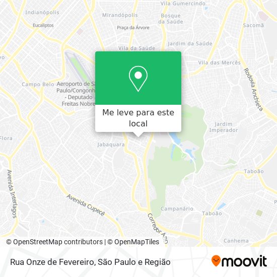 Rua Onze de Fevereiro mapa