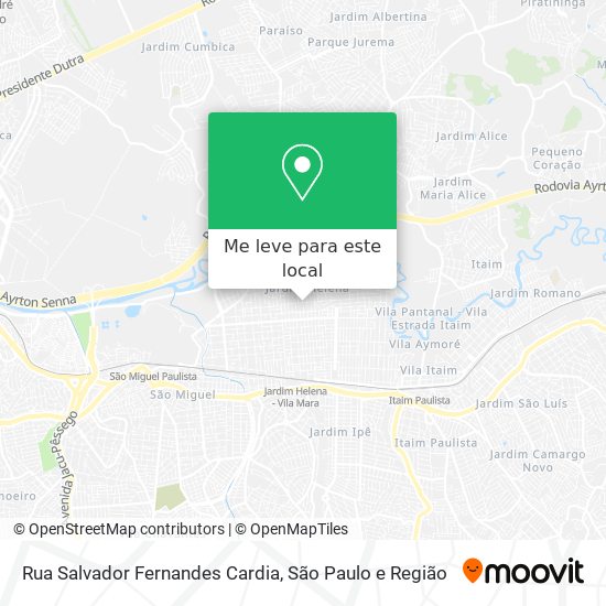 Rua Salvador Fernandes Cardia mapa