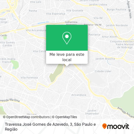 Travessa José Gomes de Azevedo, 3 mapa