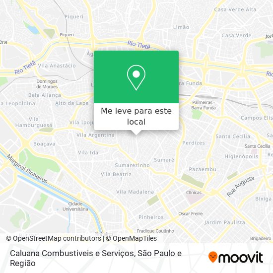 Caluana Combustiveis e Serviços mapa