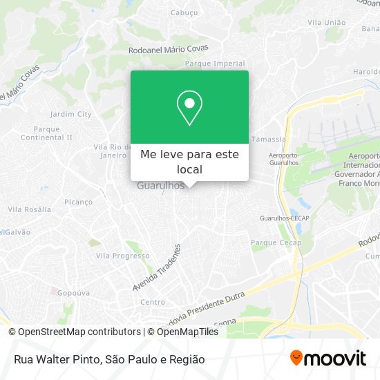 Rua Walter Pinto mapa