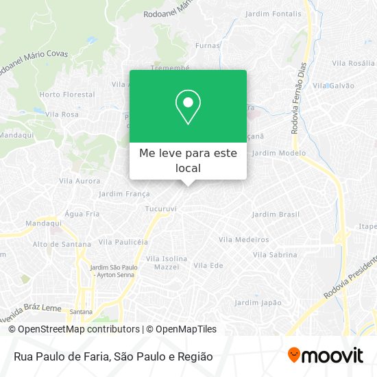 Rua Paulo de Faria mapa