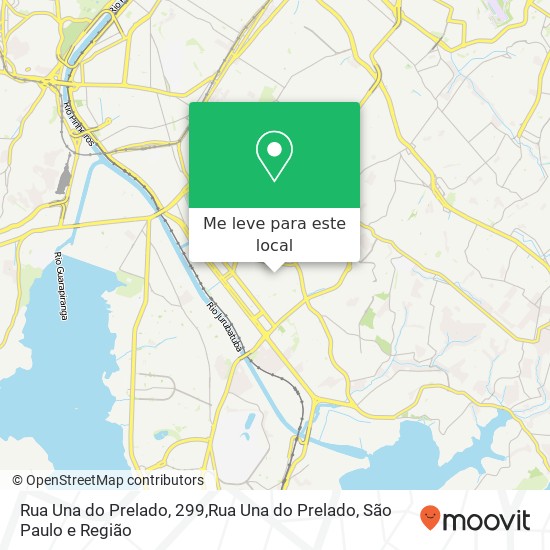 Rua Una do Prelado, 299,Rua Una do Prelado, Campo Grande São Paulo-SP mapa