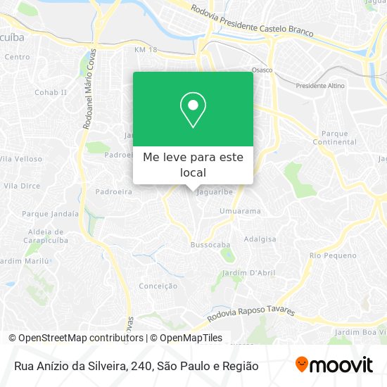 Rua Anízio da Silveira, 240 mapa