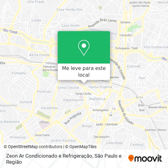 Zeon Ar Condicionado e Refrigeração mapa