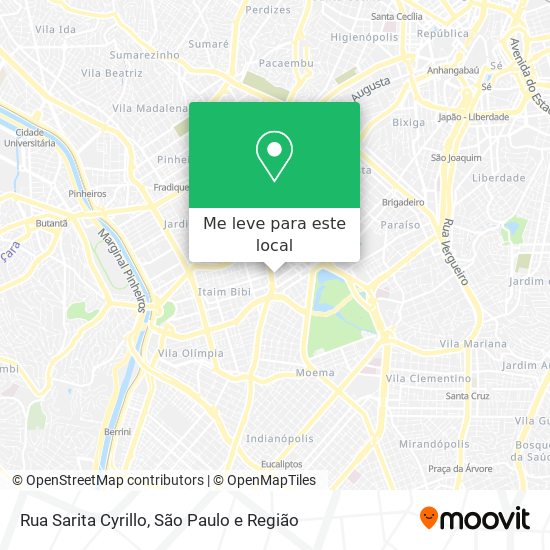 Rua Sarita Cyrillo mapa