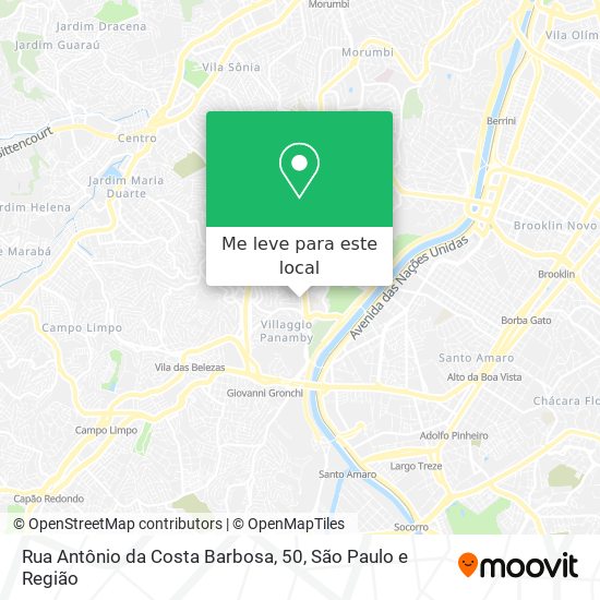 Rua Antônio da Costa Barbosa, 50 mapa